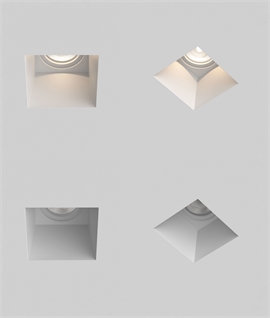 Trimless Plaster-in Downlight - Square for GU10 Lamps