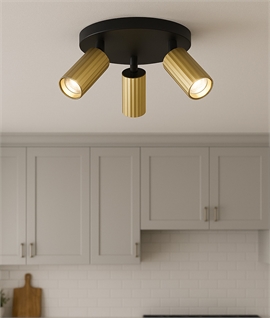 Round Triple Adjustable Spotlight for Ceilings