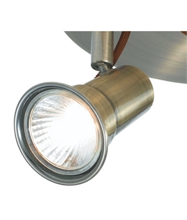 Antique Brass Traditional Triple Spotlight