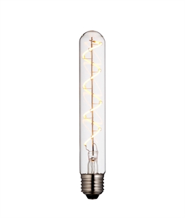 E27 4w LED 185mm Long Tubular Spiral Filament Bulb