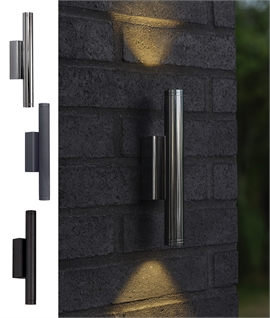 Ultra Slim Tubular LED IP54 Wall Light - 3 Finishes