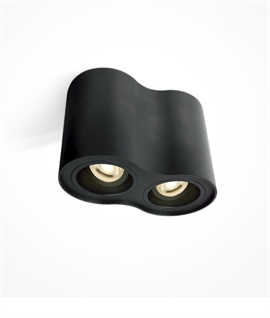 Curved Design Surface Mounted Downlight - GU10 Lamps, Adjustable
