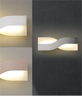 Twisted Design Aluminium and Opal Glass LED Wall Light