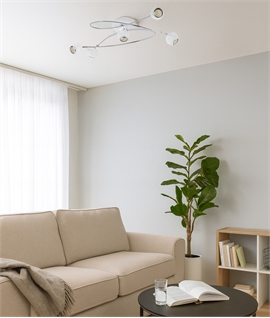 Semi-Flush Adjustable Spotlight Ceiling Light - 5 Shades