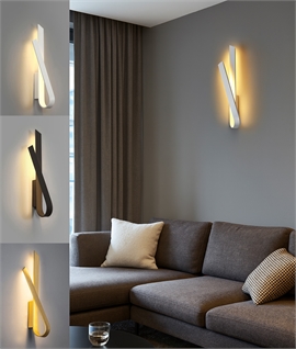 Ribbon Twist LED Wall Light - Gold, Graphite or White 