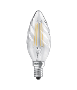 E14 4w LED Twisted Glass Candle Lamp 