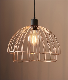 Non-Electric Copper Two Tier Wire Shade