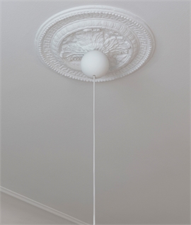 Spherical E27 Pendant Cord Set in Black or White