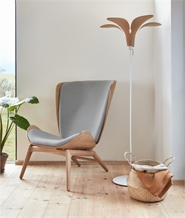 Danish Wooden Fluted Frangipani Flower Shade
