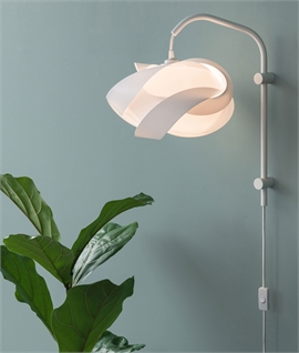 Slim Arched Wall Light with UK Plug