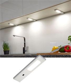 Sensor-Activated LED Under-Cabinet Light, Sensio Design, 4000K, Satin Silver
