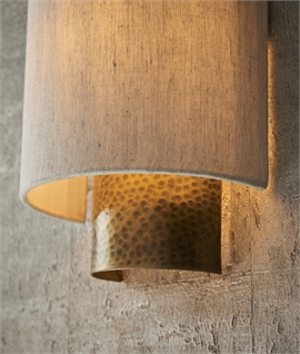 Modern Wall Light With A Curved Fabric Shade