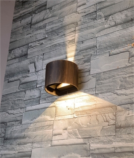 Up & Down Outdoor IP54 LED Wall Light - Gold-Black Finish