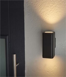Modern Architectural Exterior Up & Down IP44 Wall Light
