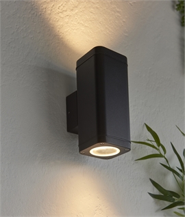 Modern Architectural Exterior Up & Down IP44 Wall Light