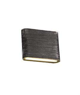 Black & Silver Finish Up & Down LED Wall Light - IP54 