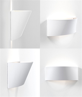 Slope Design Plaster Wall Light - Up and Down Illumination
