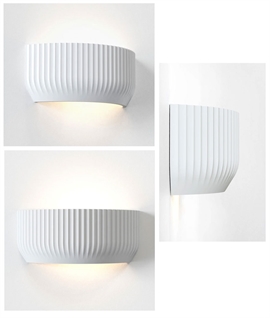 Fluted Plaster Wall Light - Effective Up Down Wall Washing