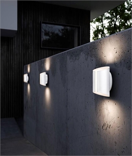 LED Up and Down Slanted and Slit Exterior Wall Light