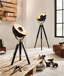 Tripod Lamp with Parabolic Reflector - Floor and Table Light