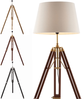 Adjustable Wooden Tripod Floor Lamp Base
