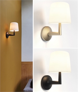 Porcelain Shade Wall Light - Black or Light Brass