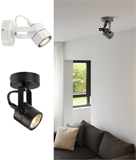 Modern Compact GU10 Mains Spotlight for Wall or Ceiling