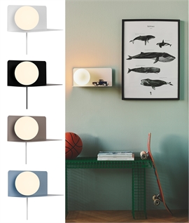 Opal Globe Light on Wall Shelf - 4 Colours