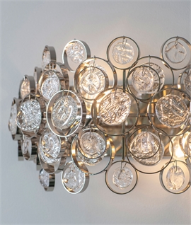 Elegant Glass and Polished Nickel Wall Light