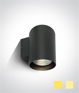 Anthracite 20w Outdoor Wall Downlight Cylinder - IP65 Rated