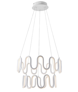 Modern Two-Tier Wavelength Design Wire Suspended Light Pendant