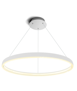 LED Interior Illumination Ring Pendant Diameter 700mm - White or Black