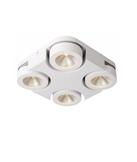Stylish Modern Flush Mounted 4 Spot Ceiling Light