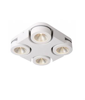 Stylish and Modern Flush Mounted 4 Spot Ceiling Light