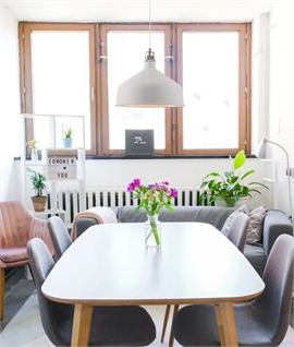 Modern Metal Pendant with Nickel or Copper Detail - 2 Sizes & 3 Finishes