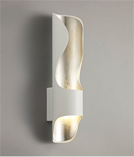 Modern Curved LED Wall Light - White or Black