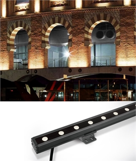 IP66 Linear LED Wall Washer - Asymetric Light Distribution 60 x 20 Degree Beam Angle