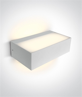 Block Outdoor LED Wall Light - Diffuser Top & Bottom - IP54