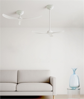 White or Black 3 Blade Ceiling Fan - Diameter 1320mm 