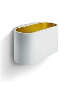 Curved Aluminium Wall Light with Up and Down Illumination
