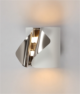 Sculptural Cylindrical LED Wall Light