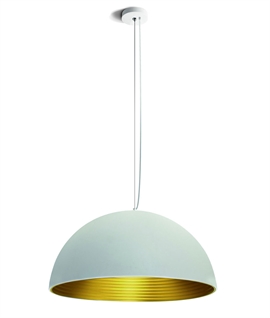 Dome Shade Pendant - Brass Reflector Dia 60cm