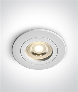 Dual Ring Recessed Mains Spotlight for GU10 Lamps