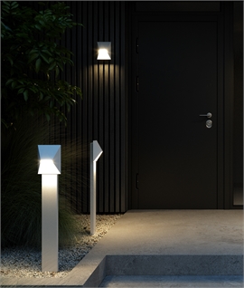 Geometric Outdoor Architectural Short Post Light