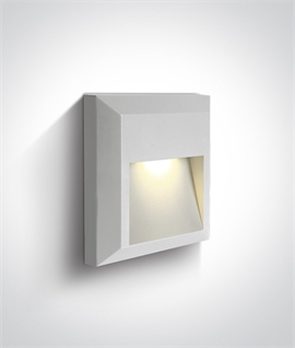 Modern Low-Level Outdoor Wall Light - White Finish, IP65