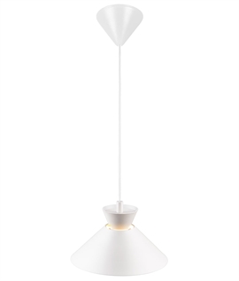 Nordic Design White Cone Pendant 250mm Diameter 