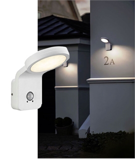 Designer Angled LED Exterior Wall Light - Movement Sensor