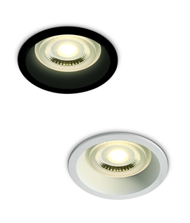 Semi-Dark Recessed Mains Spot - White or Black