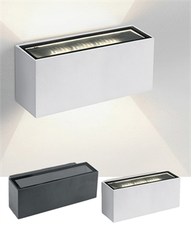 Modern Design Up & Down LED Exterior Wall Light - IP54 