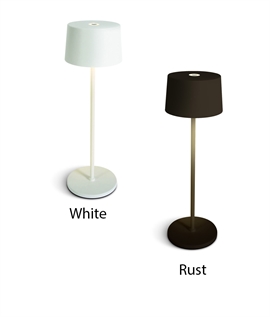 Slim Rechargeable Table Lamp IP65 Rated - White or Rust Brown